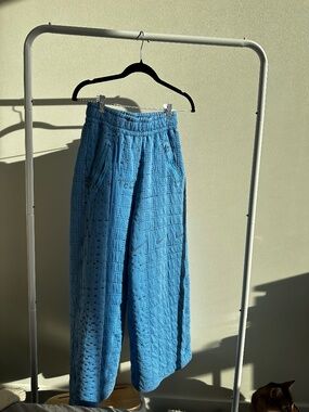 Nike Tech Pack Blue Quilted Wide-Leg Pants – Therma-FIT (XS)